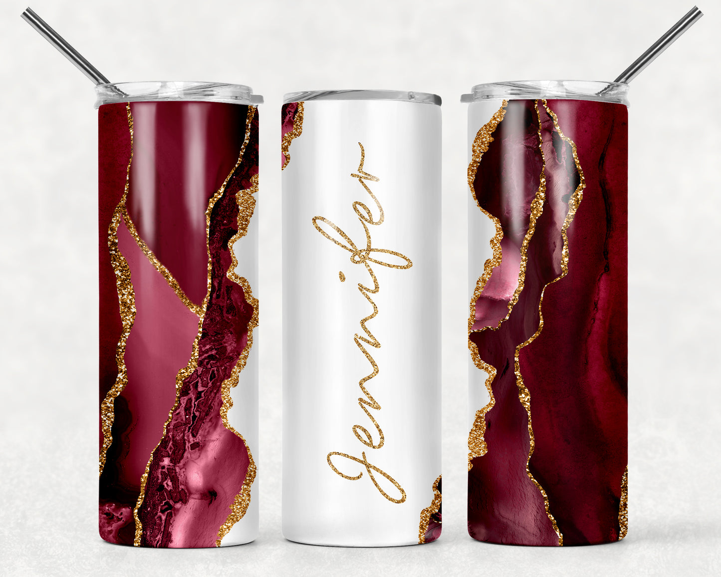 Maroon & Gold Tear Custom 20oz Tumbler