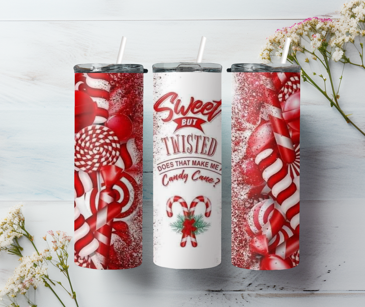 Sweet but Twisted Candy Cane, 20oz Tumbler